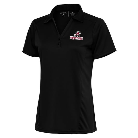 Women's Antigua Black Arkansas Travelers Tribute Polo