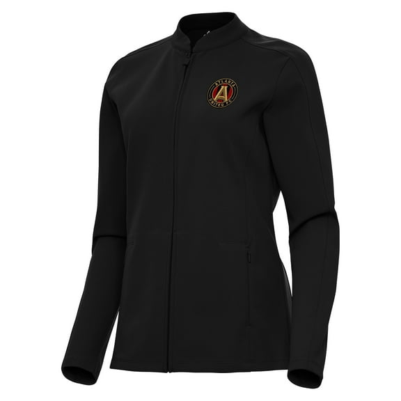 Women's Antigua Black Atlanta United FC Regard Full-Zip Jacket