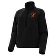 thumbnail image 1 of Women's Antigua Black Baltimore Orioles Figure Half-Zip Sweatshirt, 1 of 1