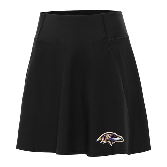 Women's Antigua Black Baltimore Ravens Chip Skort