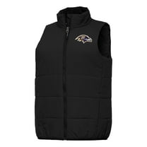 Women's Antigua  Black Baltimore Ravens Experience Full-Zip Vest