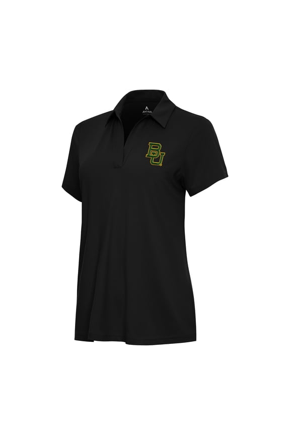 Women's Antigua Black Baylor Bears Era Polo