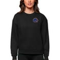 thumbnail image 1 of Women's Antigua Black Boise State Broncos Logo Victory Crewneck Pullover Sweatshirt, 1 of 1