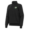 thumbnail image 1 of Women's Antigua Black Boston Celtics Victory Quarter-Zip Sweatshirt, 1 of 1