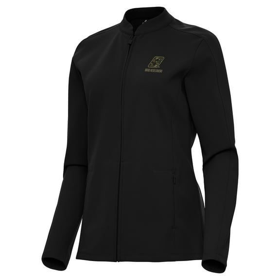 Women's Antigua Black Brad Keselowski Regard Full-Zip Jacket