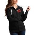 thumbnail image 1 of Women's Antigua Black Calgary Flames Victory Full-Zip Hoodie, 1 of 1