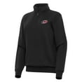thumbnail image 1 of Women's Antigua Black Carolina Hurricanes Victory Quarter-Zip Sweatshirt, 1 of 1