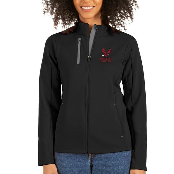Women's Antigua Black/Charcoal North Carolina Central Eagles Generation Full-Zip Jacket