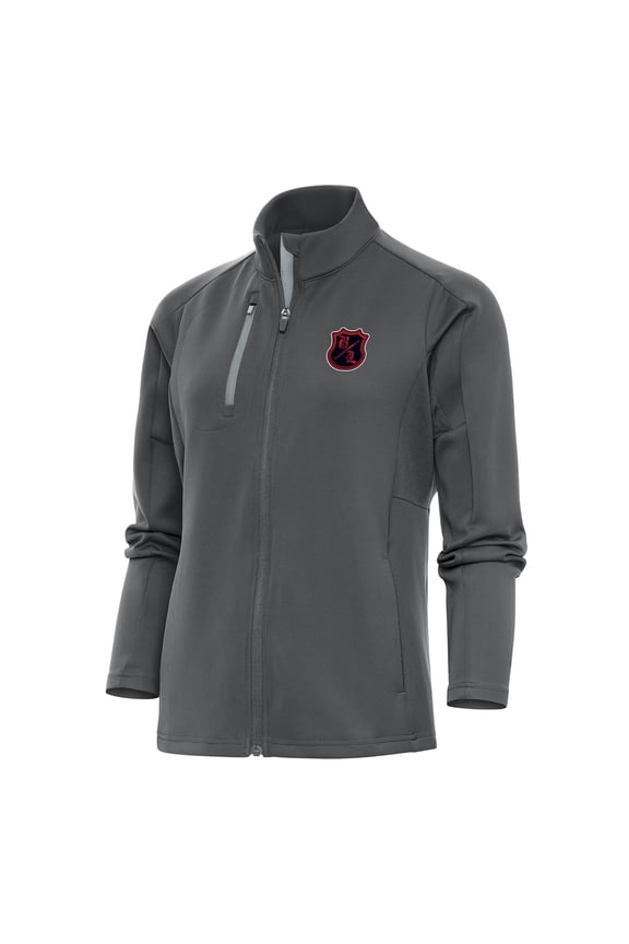 Women's Antigua Charcoal/Silver The Bloodline Generation Full-Zip Jacket