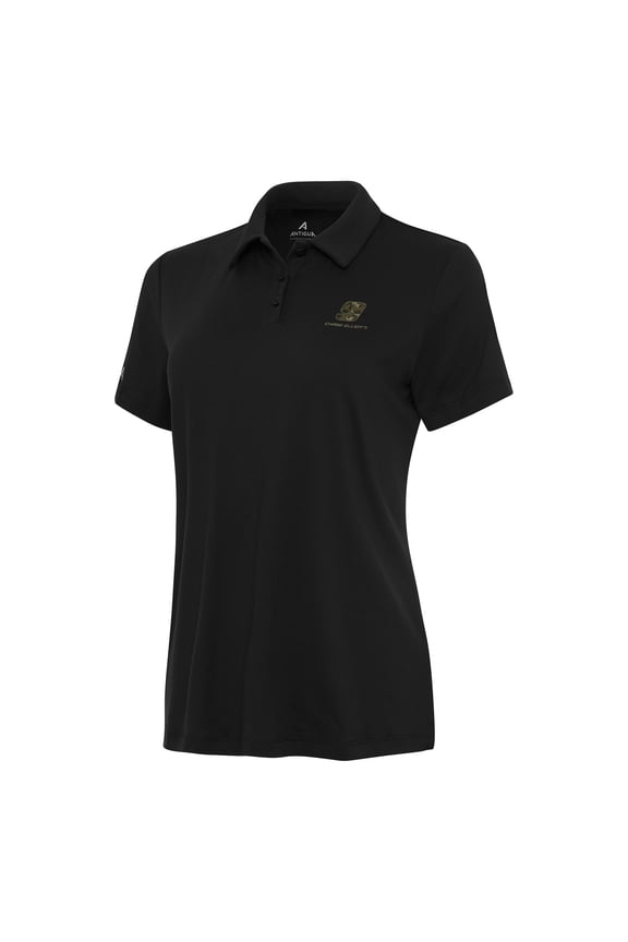 Women's Antigua Black Chase Elliott Reprocess Polo