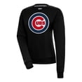 thumbnail image 1 of Women's Antigua  Black Chicago Cubs Victory Chenille Pullover Sweatshirt, 1 of 1