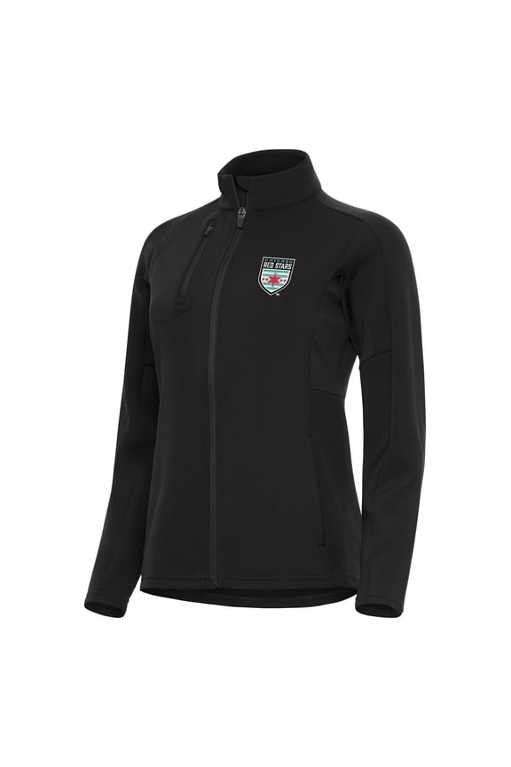 Women's Antigua Black Chicago Red Stars Generation Full-Zip Jacket
