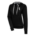 thumbnail image 1 of Women's Antigua  Black Chicago White Sox Brushed Metallic Victory Pullover Hoodie, 1 of 1