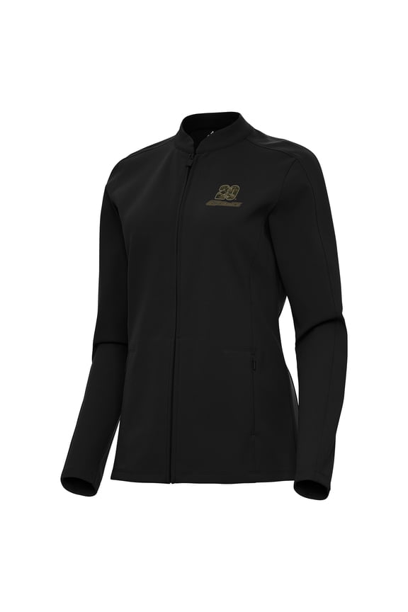 Women's Antigua Black Christopher Bell Regard Full-Zip Jacket