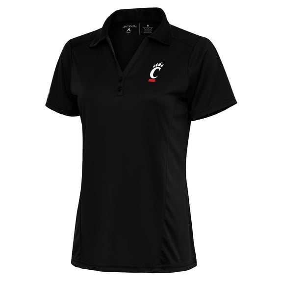 Women's Antigua Black Cincinnati Bearcats Tribute Polo