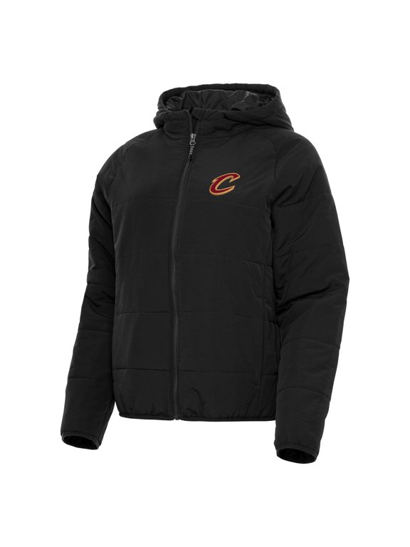 Women's Antigua Black Cleveland Cavaliers Universe Full-Zip Puffer Jacket