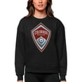 thumbnail image 1 of Women's Antigua Black Colorado Rapids Team Logo Victory Pullover Sweatshirt, 1 of 1