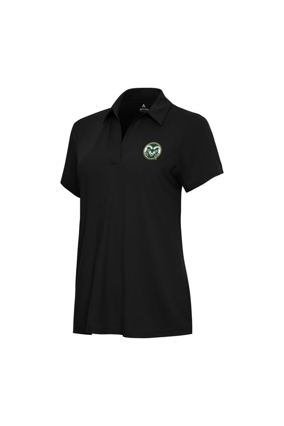 Women's Antigua Black Colorado State Rams Era Polo