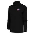 thumbnail image 1 of Women's Antigua Black Columbus Blue Jackets Special Edition 2.0 Tribute Quarter-Zip Pullover Top, 1 of 1