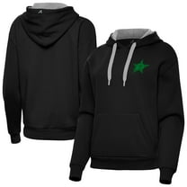 Women's Antigua Black Dallas Stars St. Patrick's Day Victory Pullover Hoodie