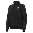 thumbnail image 1 of Women's-Antigua  Black Denny Hamlin Victory Quarter-Zip Sweatshirt, 1 of 1