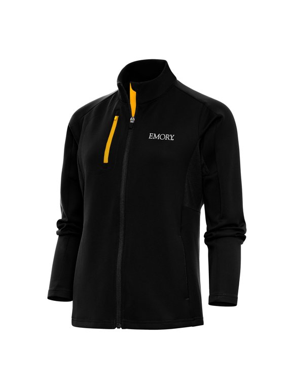 Women's Antigua Black Emory Eagles Generation Full-Zip Jacket