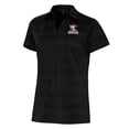 thumbnail image 1 of Women's Antigua Black Fayetteville Woodpeckers Compass Polo, 1 of 1
