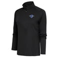 thumbnail image 1 of Women's Antigua Black Franklin & Marshall Diplomats Tribute Digital Thermal Half-Zip Pullover Top, 1 of 1