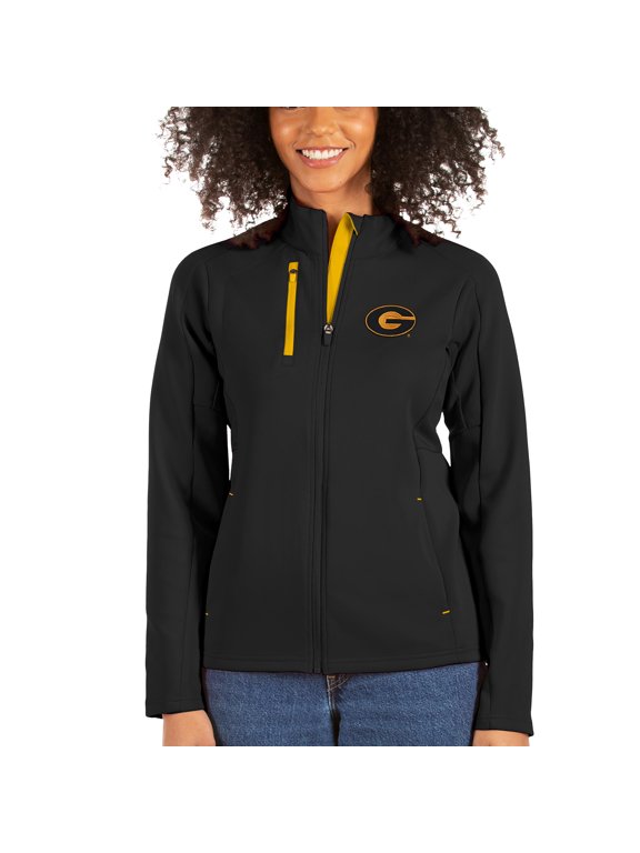 Women's Antigua Black/Gold Grambling Tigers Generation Full-Zip Jacket
