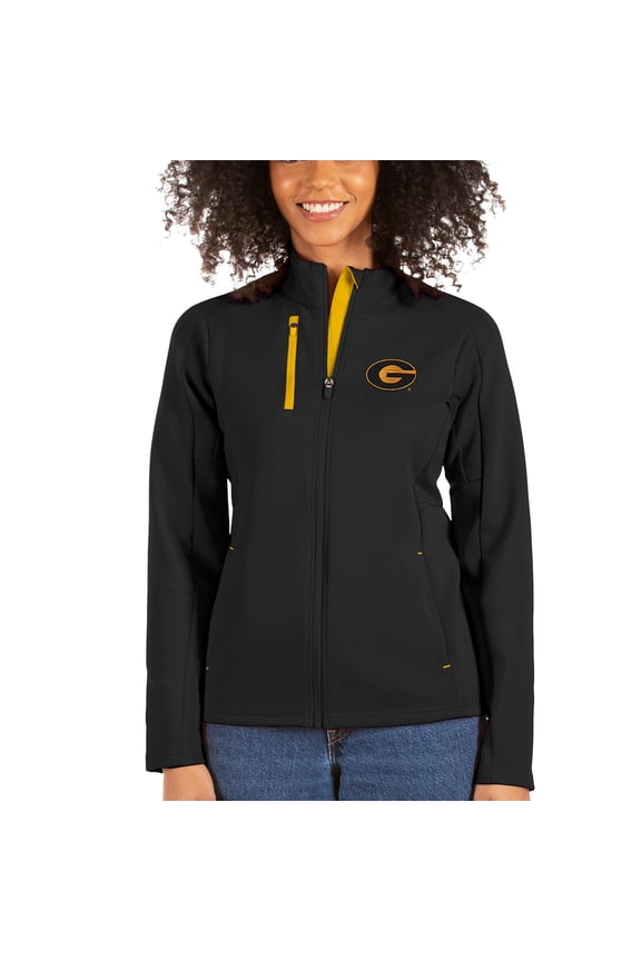 Women's Antigua Black/Gold Grambling Tigers Generation Full-Zip Jacket