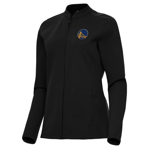Women's Antigua Black Golden State Warriors Regard Full-Zip Jacket