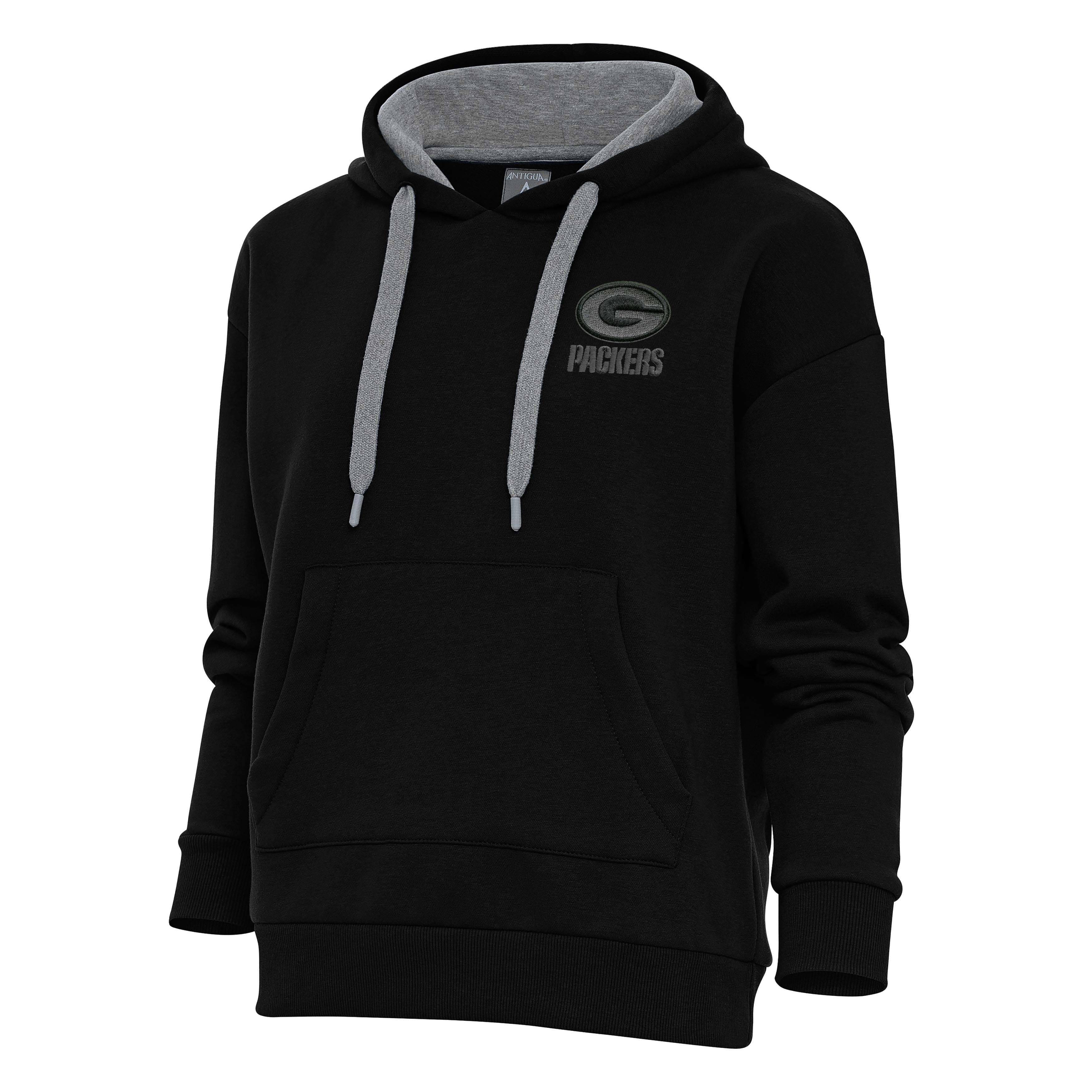 Women s Antigua Black Green Bay Packers Tonal Logo Victory