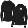 thumbnail image 1 of Women's Antigua Black Green Bay Packers Trek Raglan Pullover Hoodie, 1 of 3
