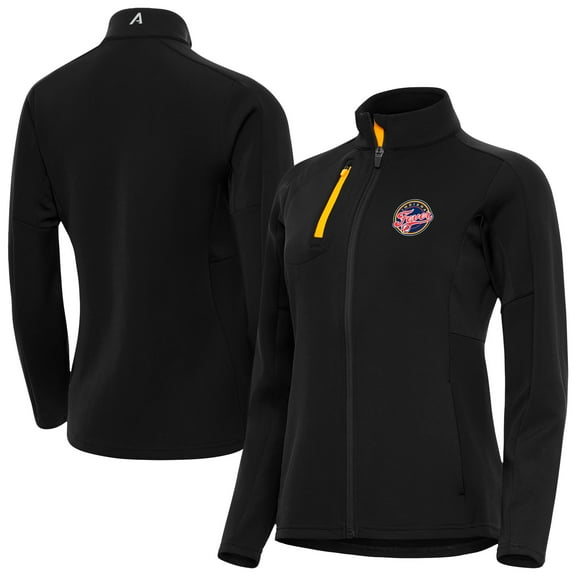 Women's Antigua Black Indiana Fever Generation Full-Zip Jacket