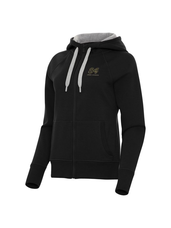 Women's-Antigua Black Jimmie Johnson Victory Full-Zip Hoodie