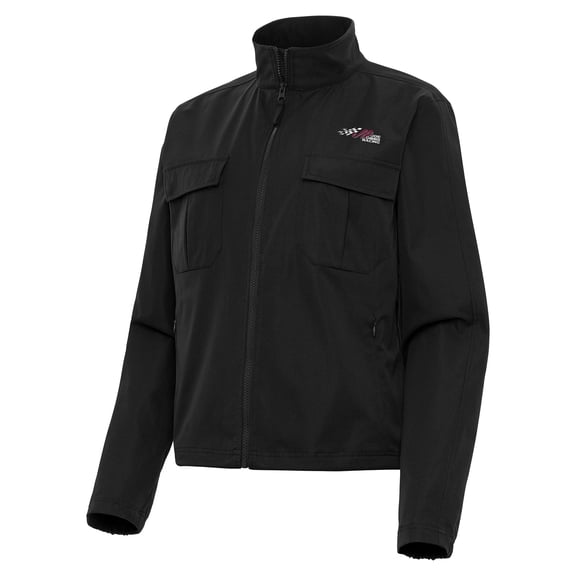 Women's-Antigua  Black Joe Gibbs Racing Even Par Full-Zip Jacket