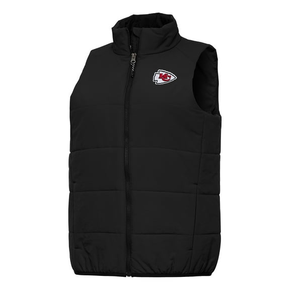 Women's Antigua  Black Kansas City Chiefs Experience Full-Zip Vest