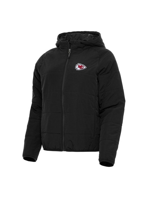 Women's Antigua Black Kansas City Chiefs Universe Full-Zip Hoodie Jacket