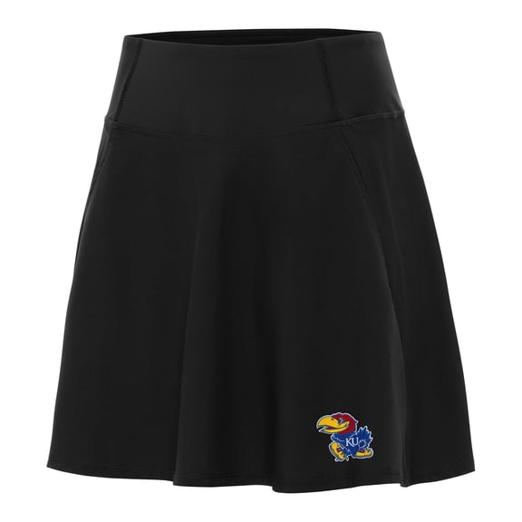 Women's Antigua Black Kansas Jayhawks Chip Skort