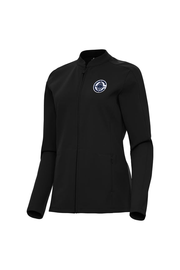 Women's Antigua  Black LA Clippers Regard Full-Zip Jacket