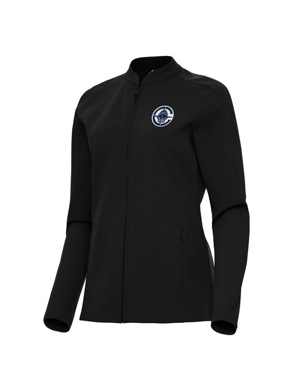 Women's Antigua Black LA Clippers Regard Full-Zip Jacket