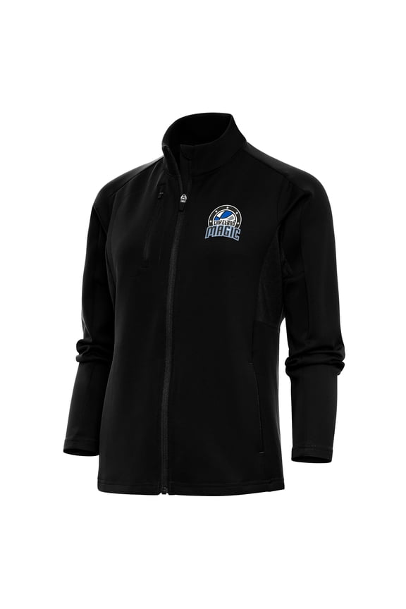 Women's Antigua Black Lakeland Magic Generation Full-Zip Jacket