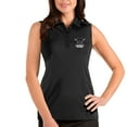 thumbnail image 1 of Women's Antigua Black Las Vegas Desert Dogs Sleeveless Tribute Polo, 1 of 1