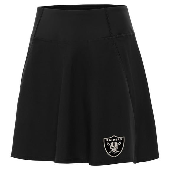 Women's Antigua Black Las Vegas Raiders  Brushed Carbon Chip Skort