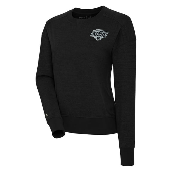 Women's Antigua Black Los Angeles Kings Forward Fleece Pullover Sweatshirt