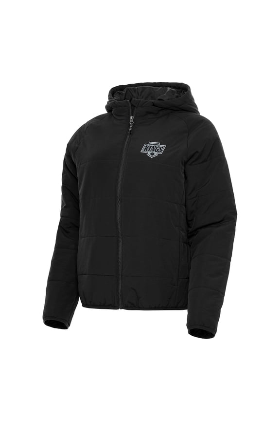 Women's Antigua Black Los Angeles Kings Universe Full-Zip Puffer Jacket