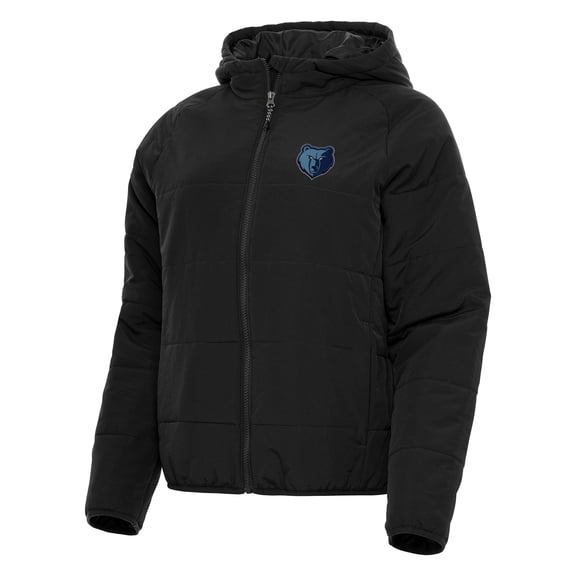 Women's Antigua Black Memphis Grizzlies Universe Full-Zip Puffer Jacket
