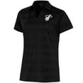 thumbnail image 1 of Women's Antigua  Black Miami Heat Brushed Metallic Compass Polo, 1 of 1