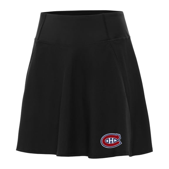 Women's Antigua Black Montreal Canadiens Chip Skort
