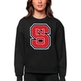 thumbnail image 1 of Women's Antigua Black NC State Wolfpack Victory Crewneck Pullover Sweatshirt, 1 of 1